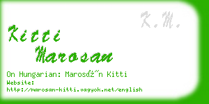 kitti marosan business card